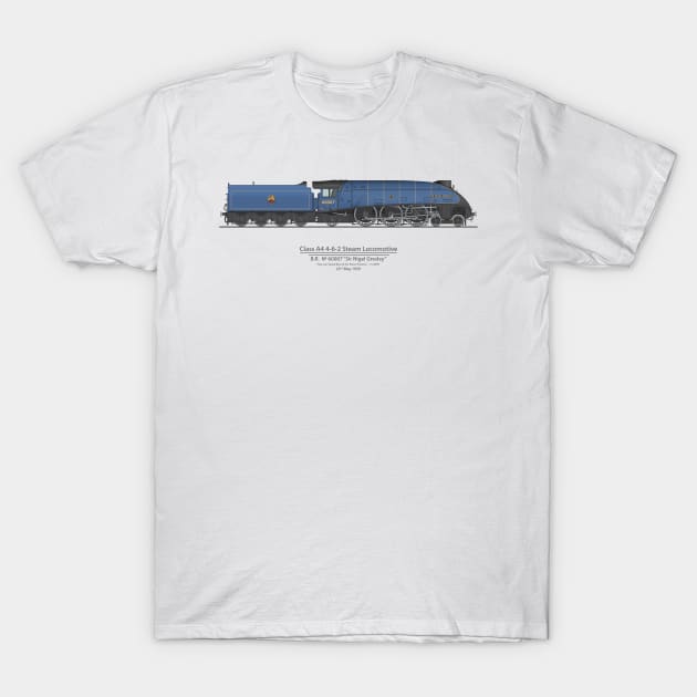 Sir Nigel Gresley Post War Speed Record 112 MPH (Color) T-Shirt by SteveHClark